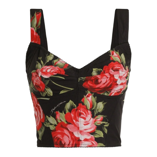floral-print top