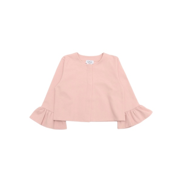 flounce-sleeve cropped jacket