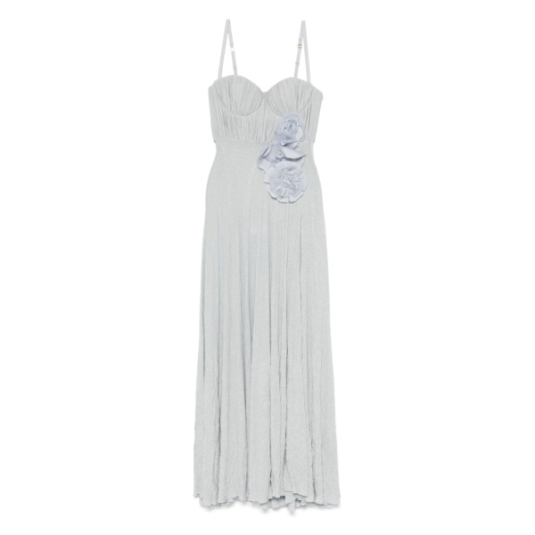 flower-embroidery lurex gown