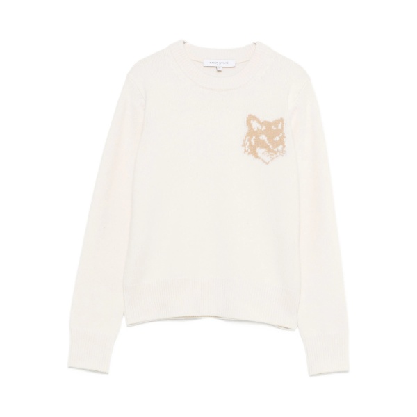 fox-motif merino-wool sweater