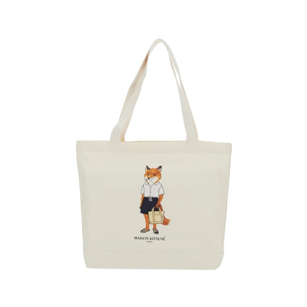 Fox-print tote bag