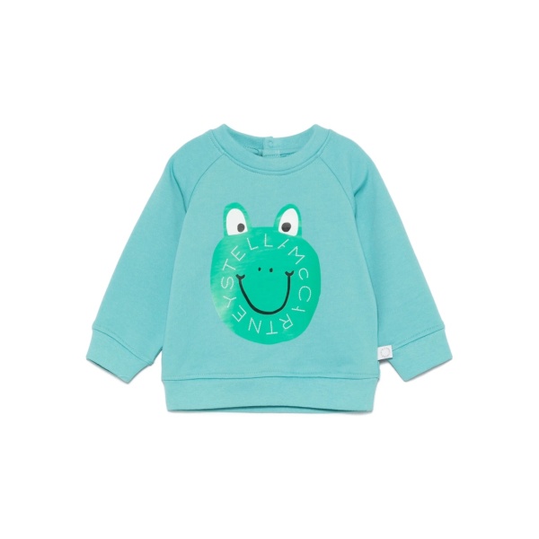 frog-print sweatshirt