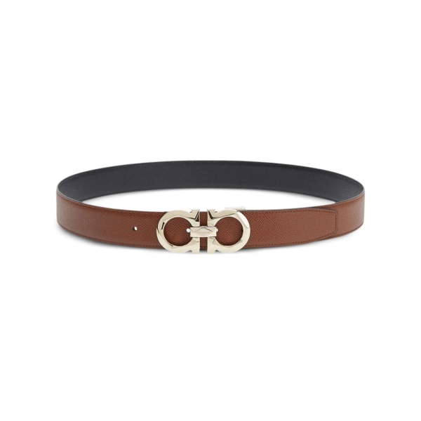 Gancini reversible leather belt