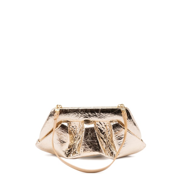 Gea Pineapple metallic-finish clutch bag