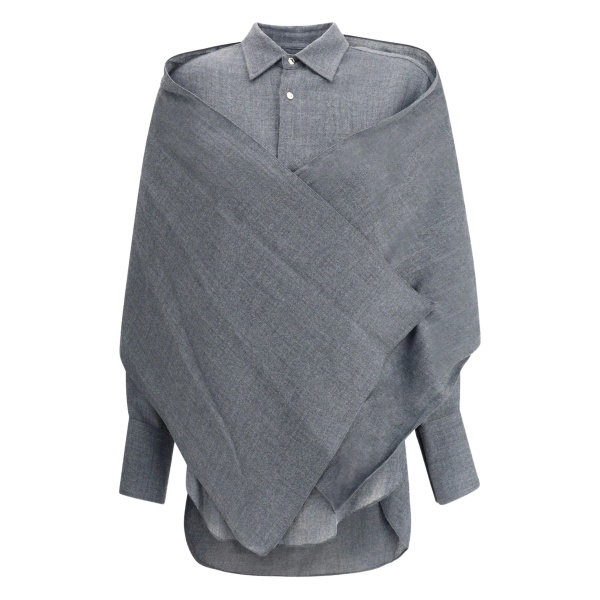 Georgia detachable-scarf shirt
