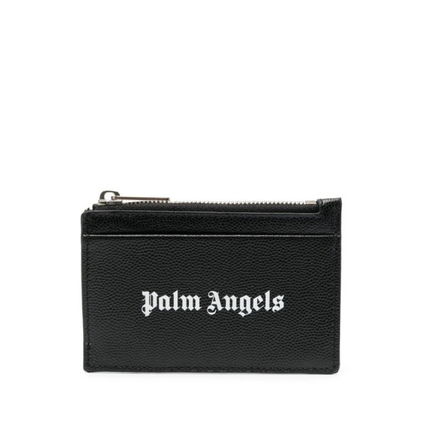 Gothic logo-print zipped cardholder