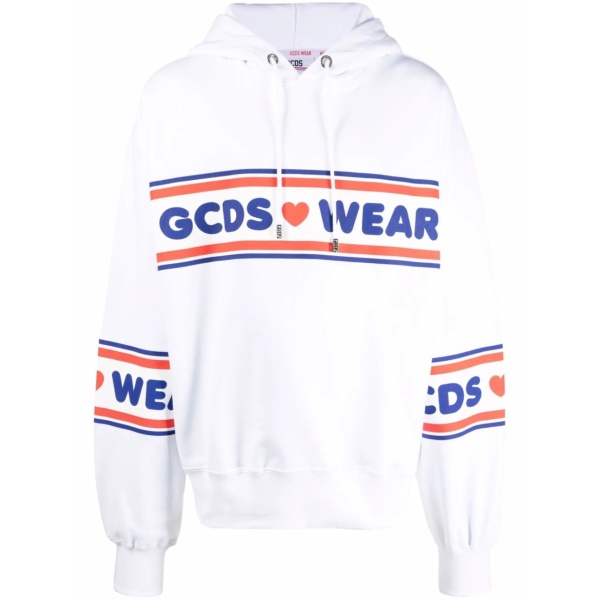 graphic-print cotton hoodie