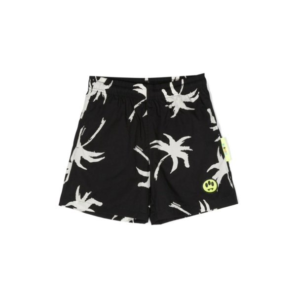 graphic-print elasticated shorts