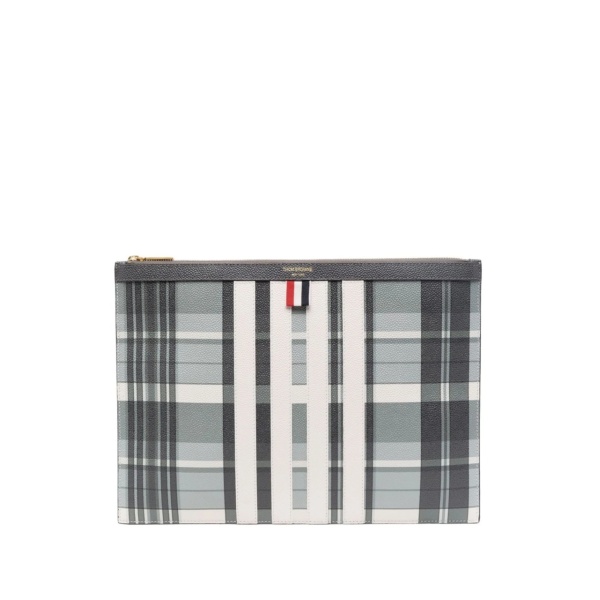 grosgrain-loop trim clutch bag