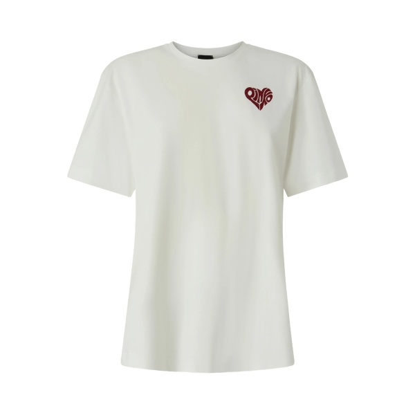 heart print T-shirt