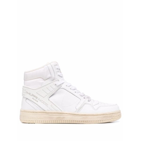 high-top leather sneakers