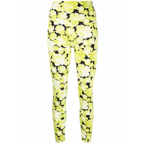 high-waist floral leggings