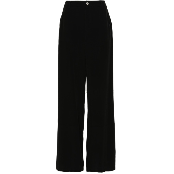 high-waisted palazzo trousers