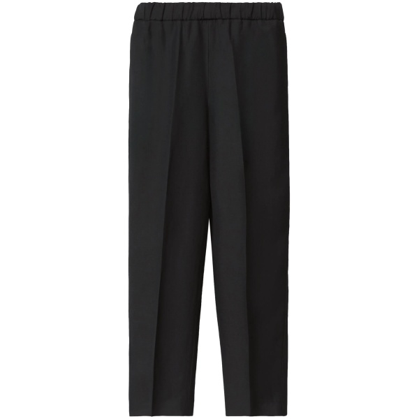 high-waisted straight trousers