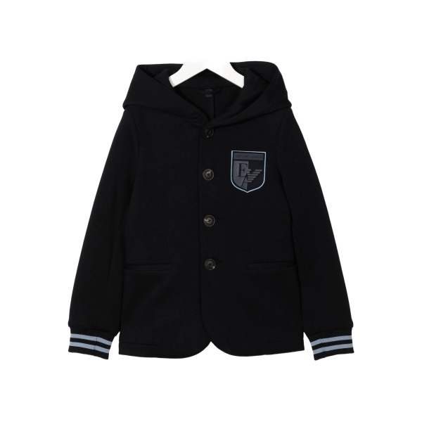 hooded buttoned jacket