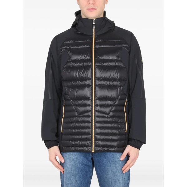hooded quilted down jacket