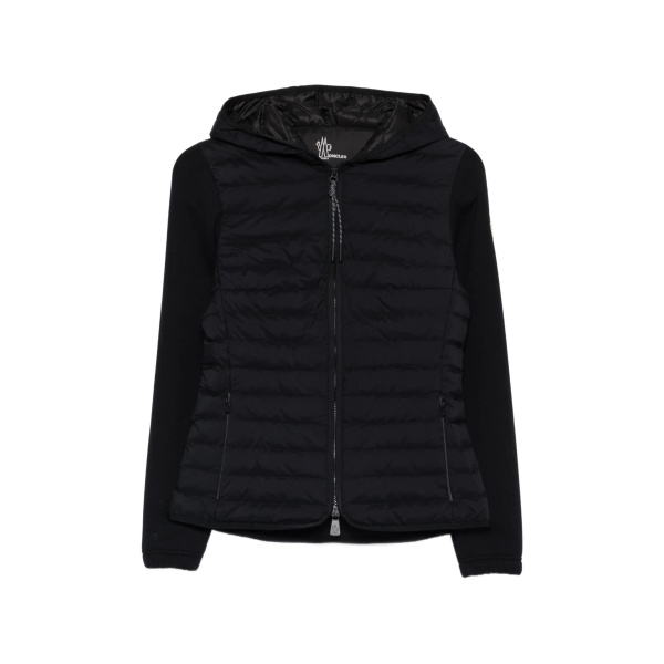 hooded zip-up cardigan