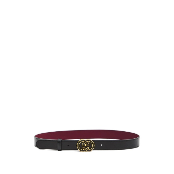 Interlocking G reversible leather belt