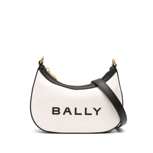 Ivory canvas shoulder bag