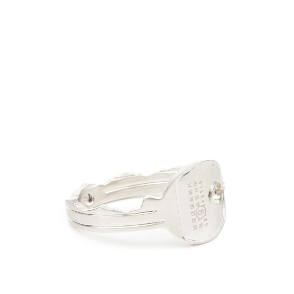 key-shape logo-engraved bracelet