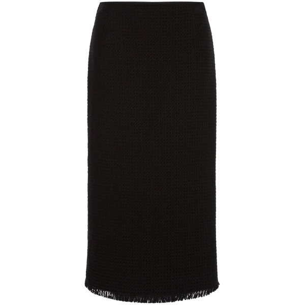 knitted virgin wool midi skirt