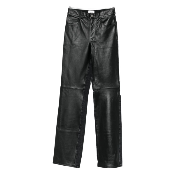 leather-panel trousers