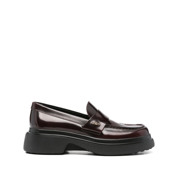 leather platform loafers