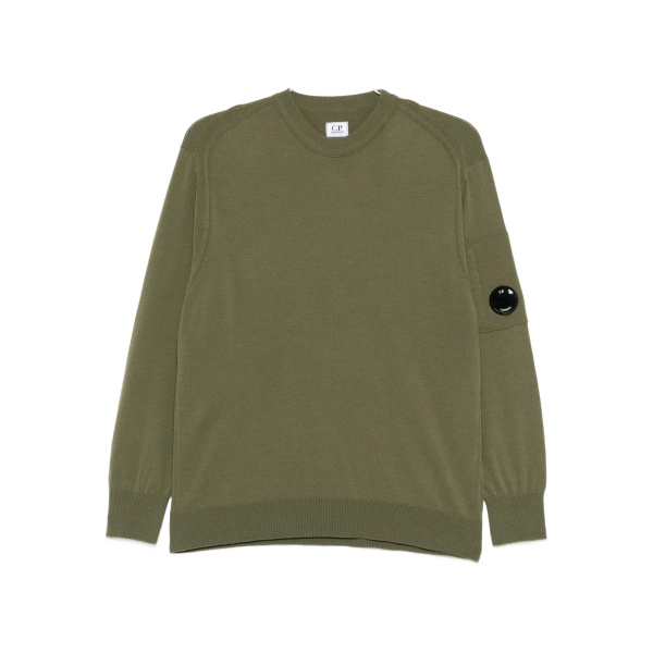lens-detail crew-neck sweater