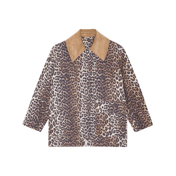 leopard-print bomber jacket