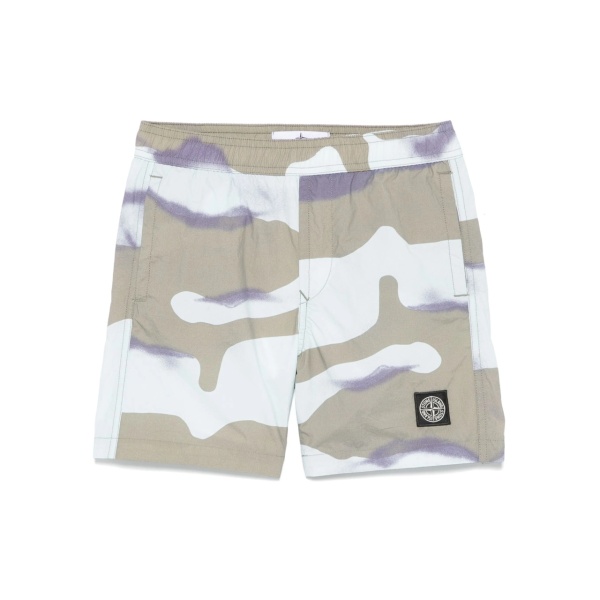 logo-appliqué swim shorts
