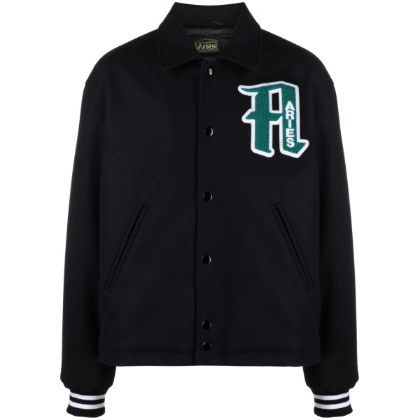logo-appliqué varsity jacket