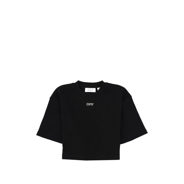 logo-detail cropped T-shirt
