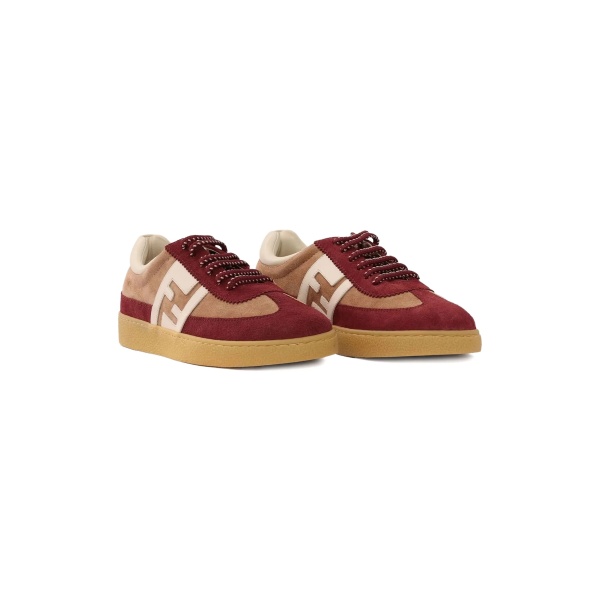 logo-detail suede trainers