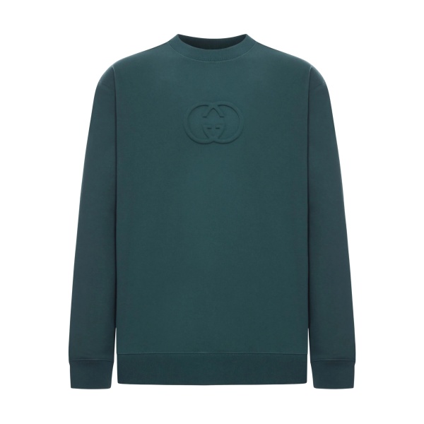 logo-embossed cotton sweatshirt