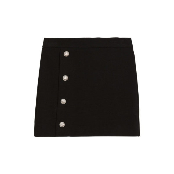 logo-embossed knitted miniskirt