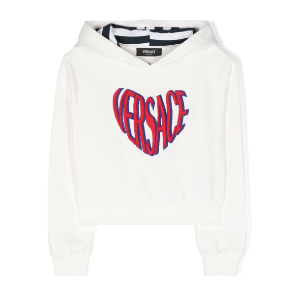 logo-embroidered cotton hoodie