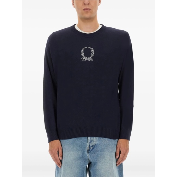 logo-embroidered crew-neck sweater