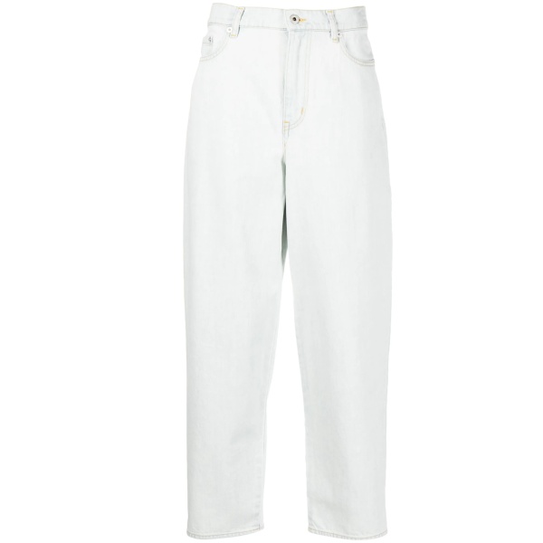 logo-embroidered straight-leg jeans