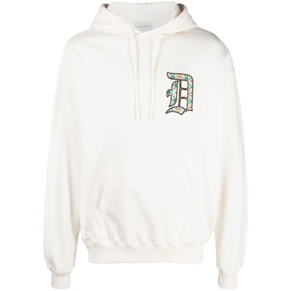 logo-embroidery cotton hoodie