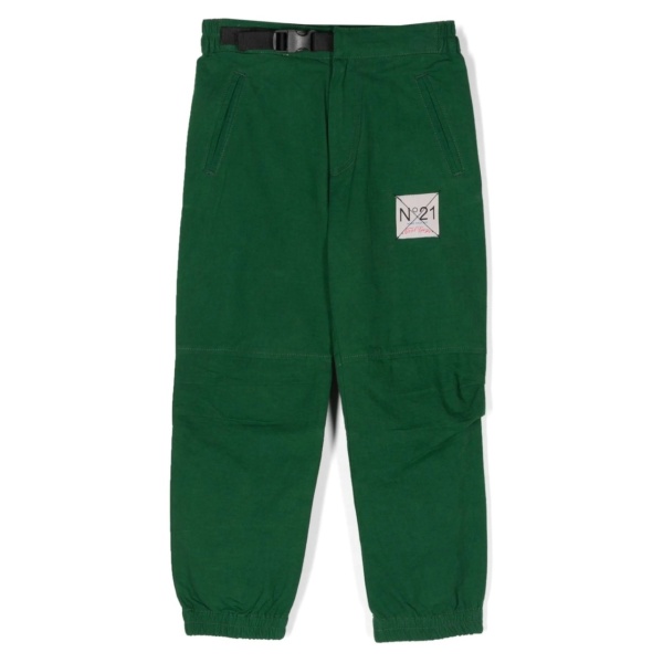 logo-patch cargo trousers