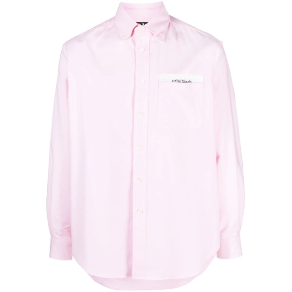 logo-patch cotton shirt