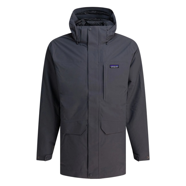 logo-patch padded coat