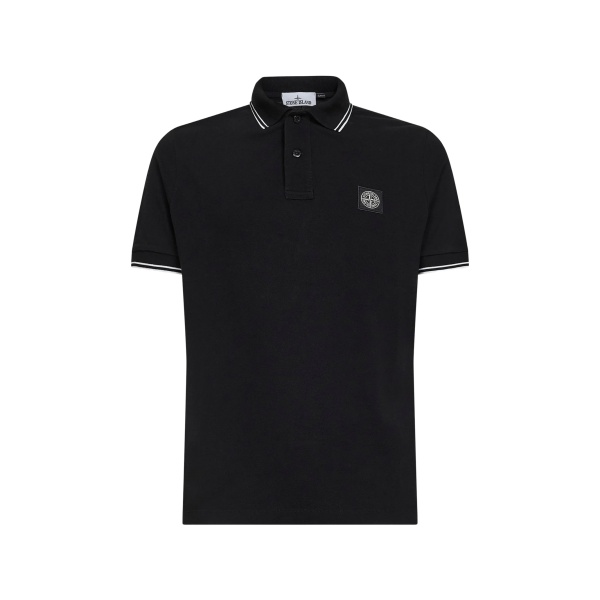 logo-patch polo shirt