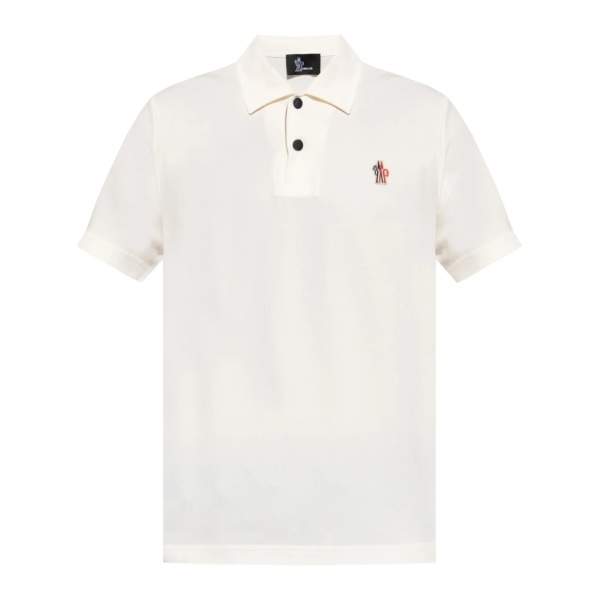 logo-patch polo shirt