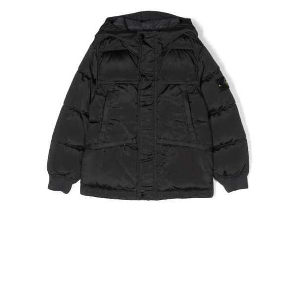 logo-patch puffer jacket