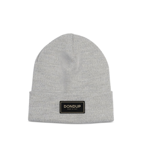 logo-plaque beanie hat