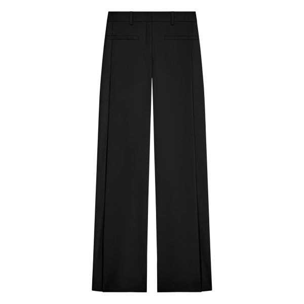 logo pleated trousers