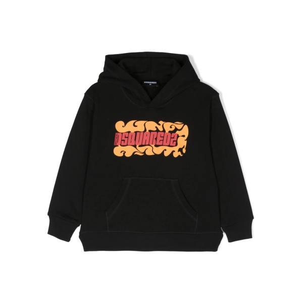 logo-print cotton hoodie