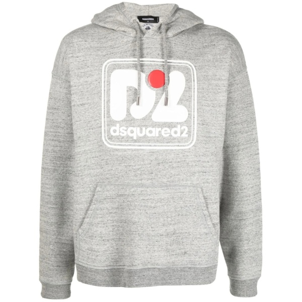 logo-print cotton hoodie