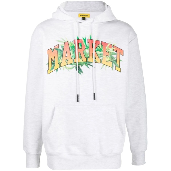 logo-print cotton hoodie